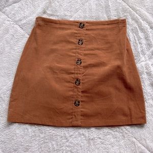 Brown Corduroy Skirt